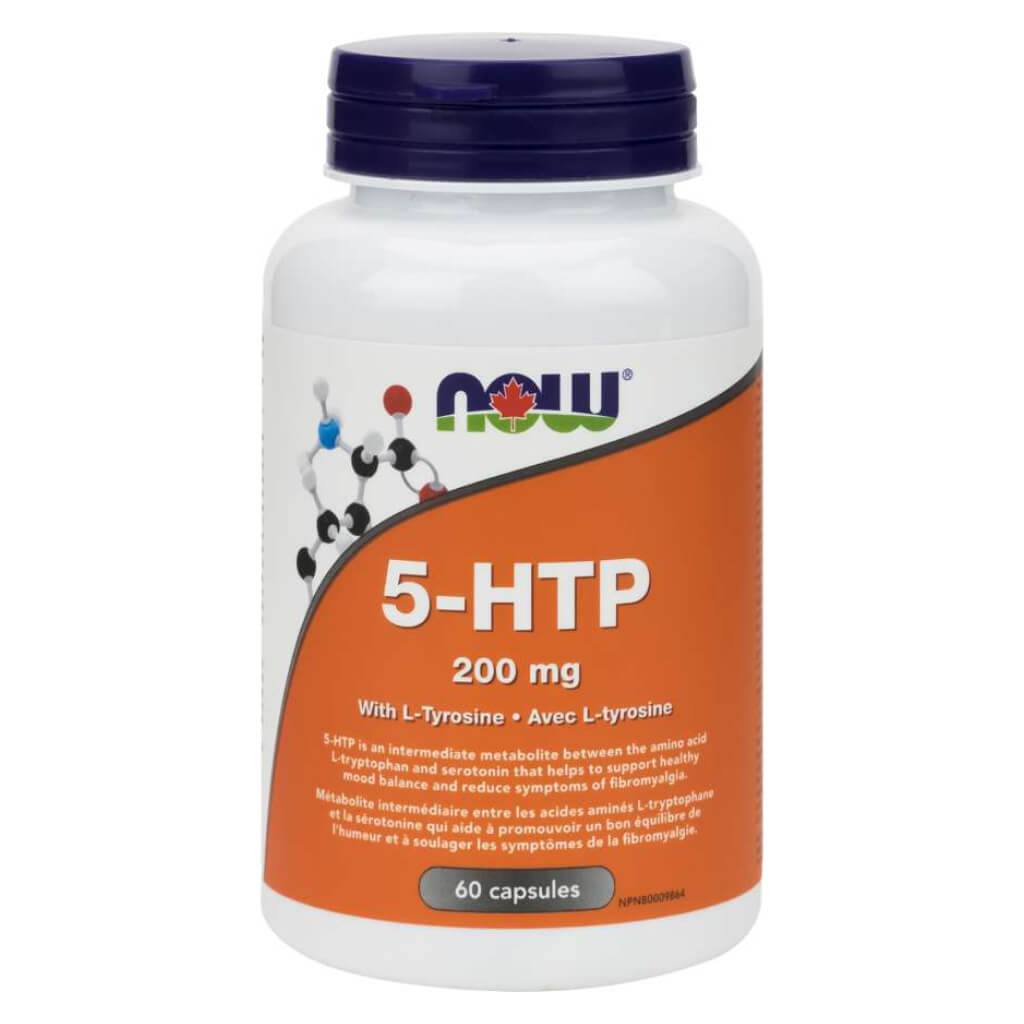 5-HTP 200mg with L-Tyrosine Supplement - Natural Mood Support & Stress Relief for Better Sleep, Focus & Well-Being | Vegan Capsules for Daily Wellness Routine