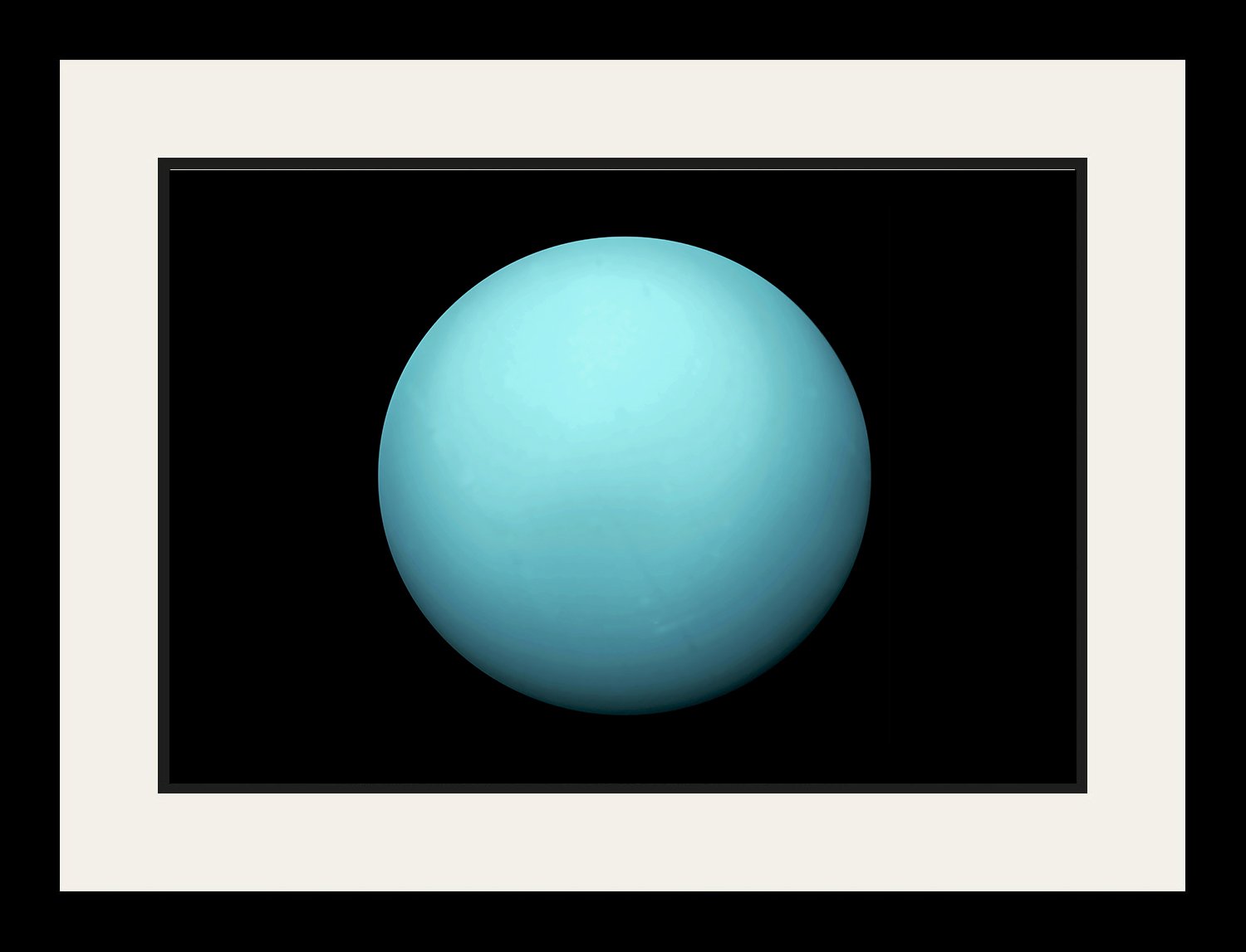 Planet Uranus Astronomy Poster - Solar System Galaxy Wall Art Decor - Framed Print for Home, Office & Classroom (19x25 Inches) | Educational Space Photo Collection - Perfect for Holidays & Gifts