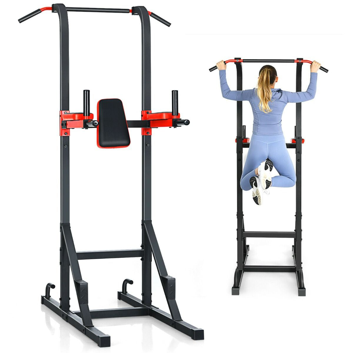 Multi-Function Power Tower Dip Station for Full Body Workout - Home Gym Equipment for Strength Training & Pull Ups