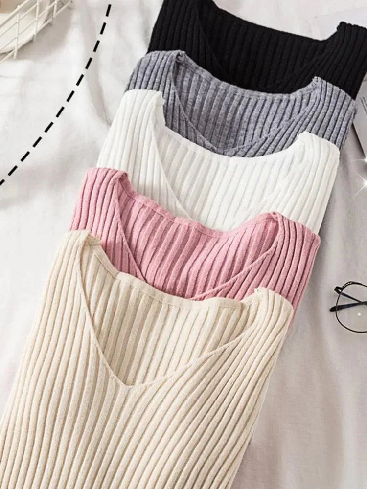 Women's V-Neck Pullover Sweater - Soft & Comfortable Knit Top for Casual Wear, Office, and Layering
