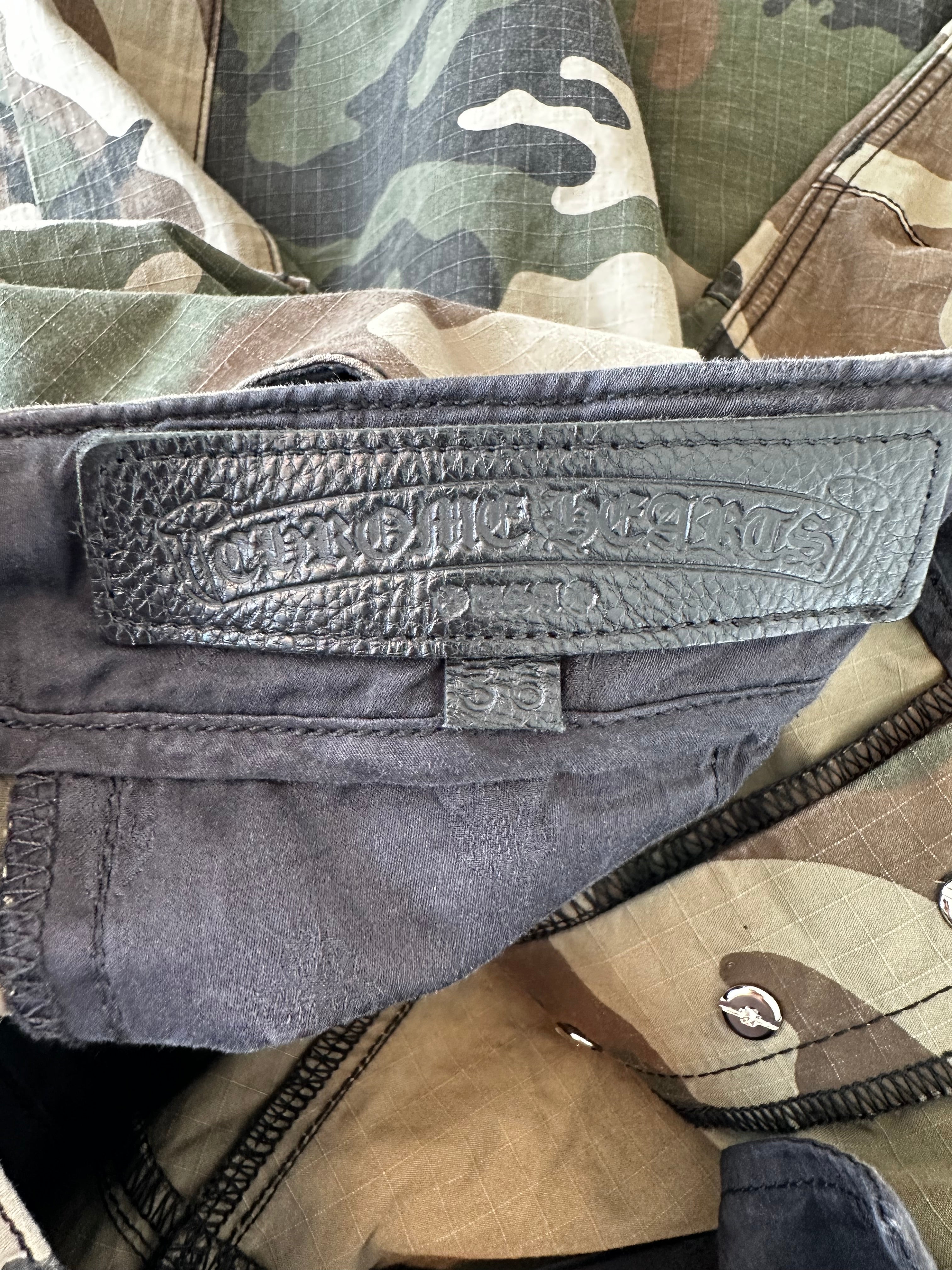 Chrome Hearts Green Camouflage Cargo Pants for Men - Stylish Military Tactical Pants for Streetwear & Outdoor Adventures