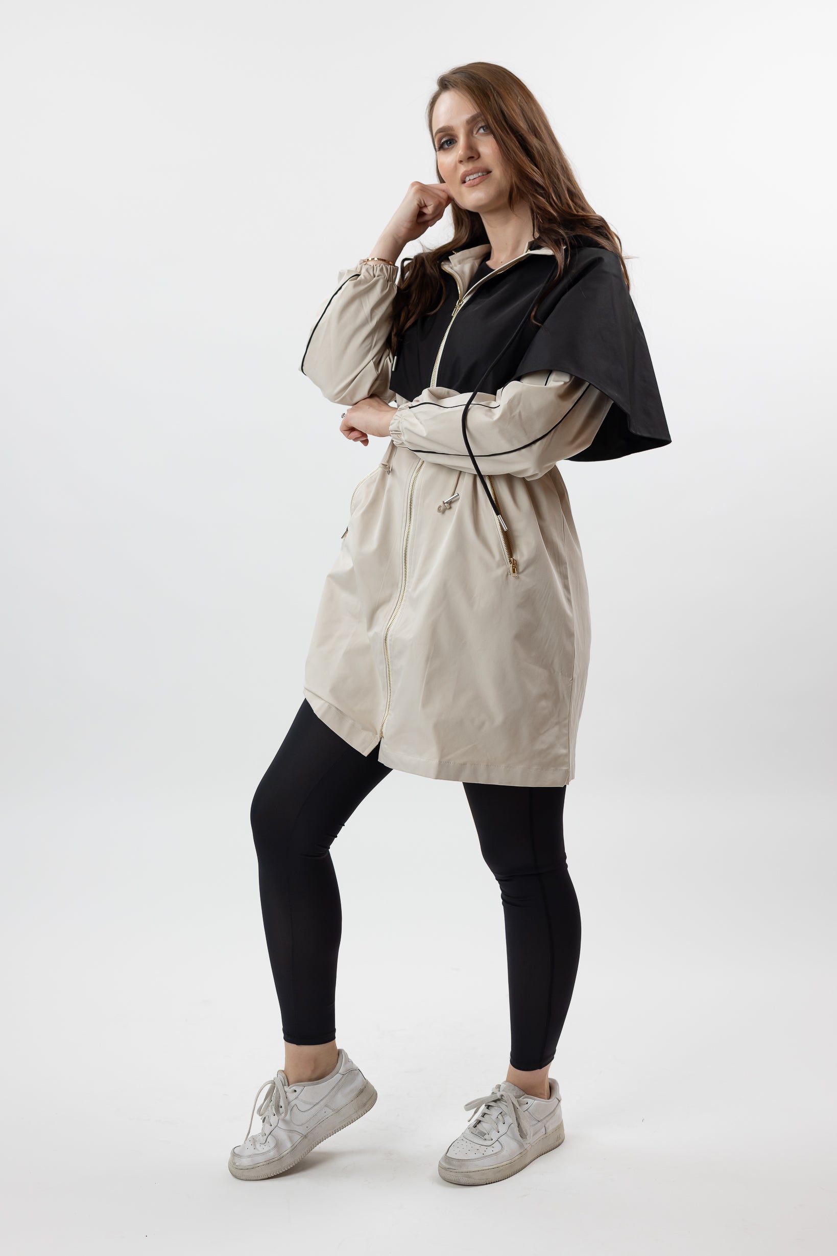 Modelle/Move 2 Tone Overlay Jacket for Women - Stylish Fashion Outerwear for Casual & Streetwear Outfits