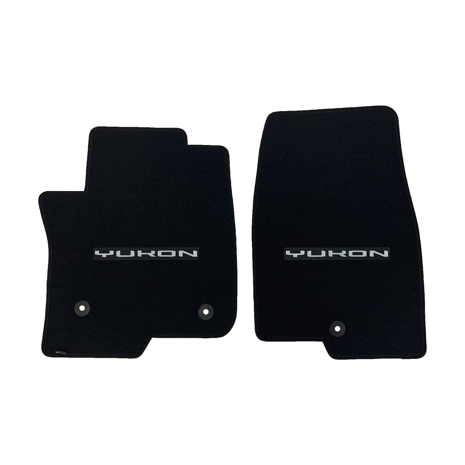 Premium Custom-Fit Carpeted Floor Mats for GMC Yukon/Denali 2021-2024 - Luxury Car Floor Liners with Yukon Logo (Charcoal, 2-Piece Front Set) - Perfect for All-Weather Protection & Interior Style Enhancement