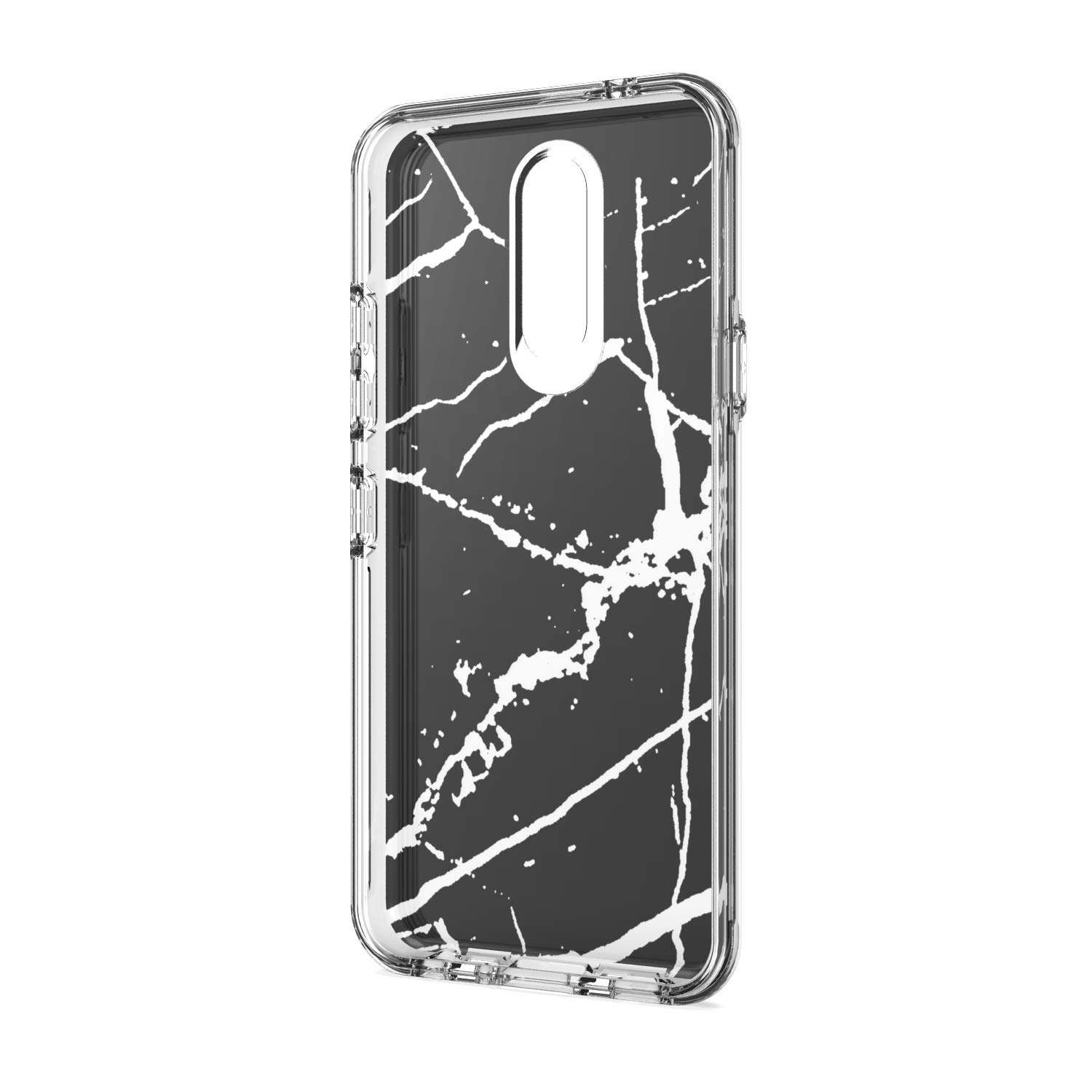 Z-GEN Slim Hybrid Clear TPU Phone Case for LG K40/Harmony 3/Xpression Plus 2 (2019) LM-X420/LG Solo LTE L423DL - Shockproof Protective Cover with Marble Design - Perfect for Work, Travel & Everyday Use