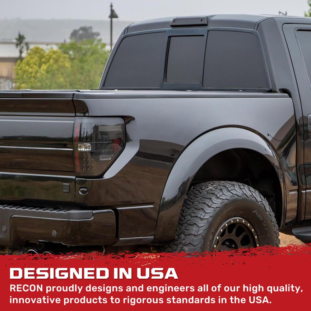 RECON Smoked Black LED 3rd Brake Light Kit with White Cargo Lights - Compatible with 2009-2014 Ford F150 | Durable & Stylish Upgrade for Truck Lighting | Perfect for Night Driving & Enhanced Visibility