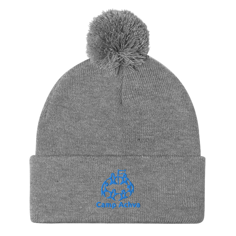 Camp Achva Pom Pom Beanie - Warm Winter Knit Hat for Women & Men - Cozy Outdoor Skiing, Hiking & Snow Activities Accessory