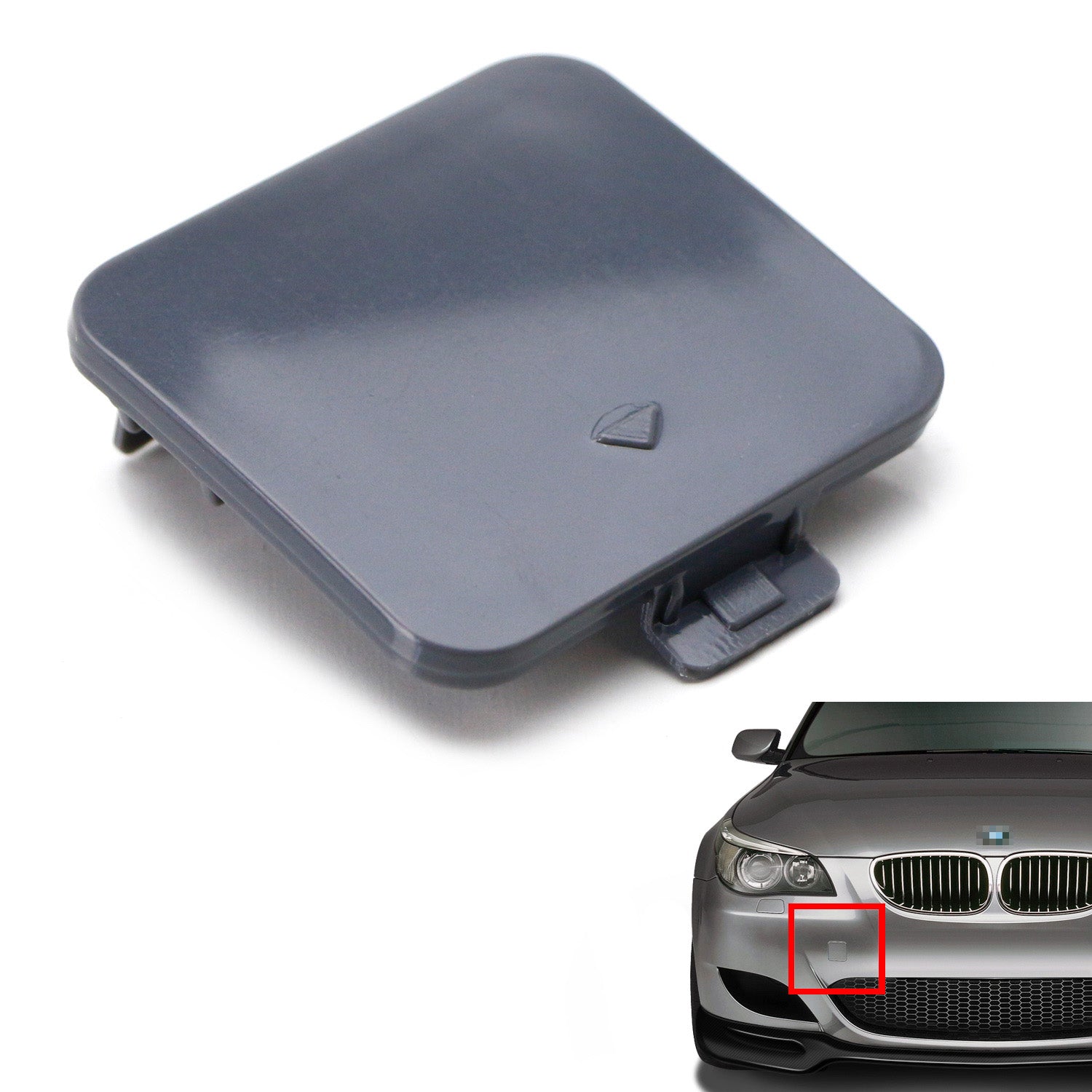 BMW E60 E61 5 Series & X3 Front Bumper Tow Hook Cover (2004-2010) - OEM Style Replacement for Pre-LCI Models - Perfect for Car Detailing & Off-Road Protection