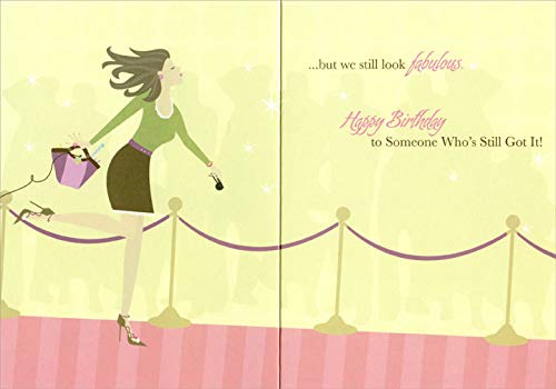 Funny Women's Birthday Card - Designer Greetings for Her: Woman Curling Hair Humor, Perfect for Birthdays, Anniversaries & Special Occasions