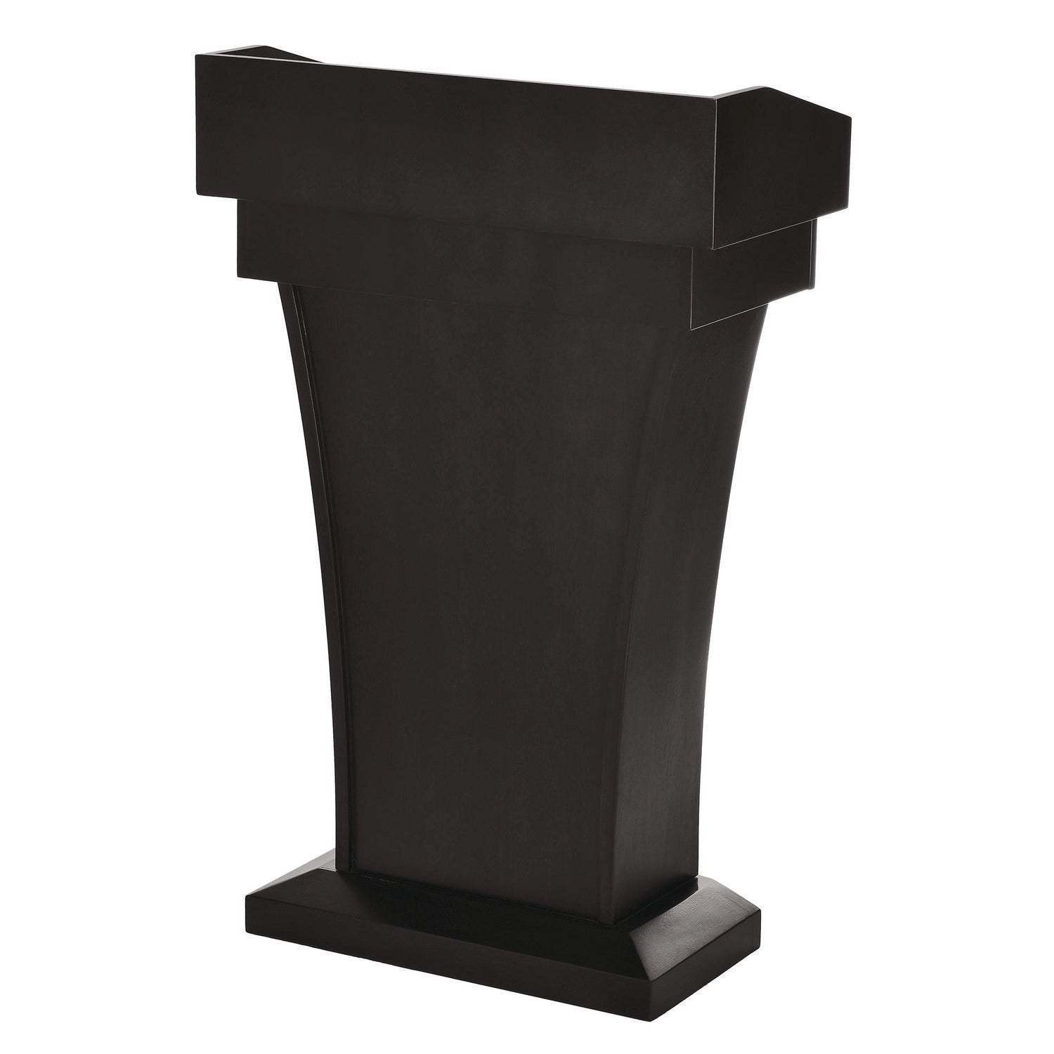AdirOffice Wooden Standing Podium Lectern with Storage Drawer - 27.55 x 14 x 43.3 Inches, Black - Perfect for Presentations, Speeches, Church Services & Classrooms