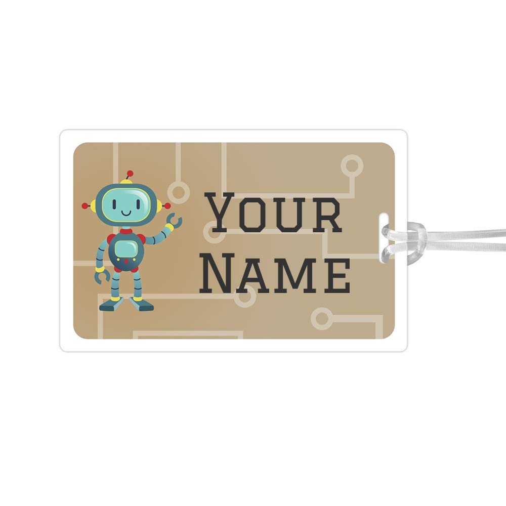 Durable Large Robot Design Luggage Tag - Perfect for Travel, Suitcases & Backpacks - Easy Identification & Style