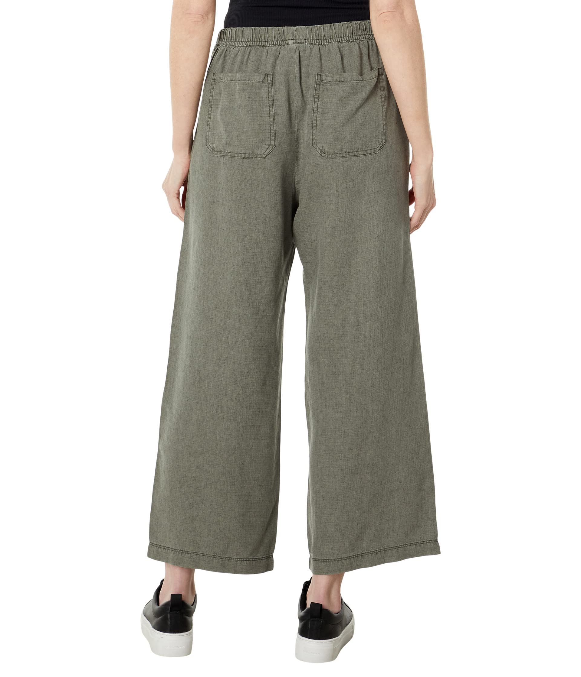 Stylish Women's Angie Crop Wide Leg Pants - Comfortable High Waist Trousers for Casual Wear, Office & Summer Outfits | Fashionable Linen Blend Pants for Women
