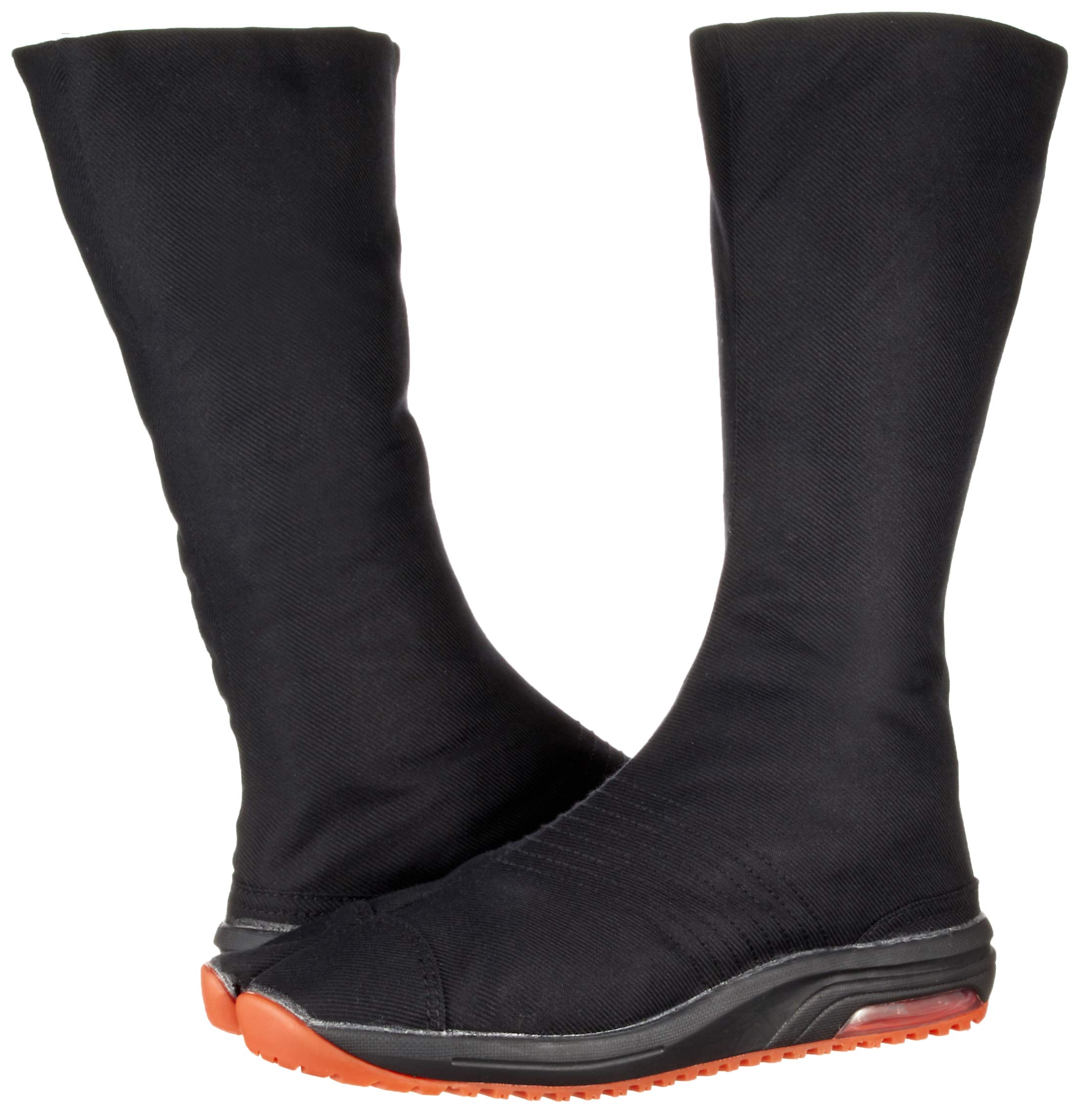 Traditional Japanese Tabi Shoes - Marugo Air Jog V 12 Clasps with Air Cushioned Toe - Comfortable Long Boots for Martial Arts, Cosplay, and Outdoor Activities