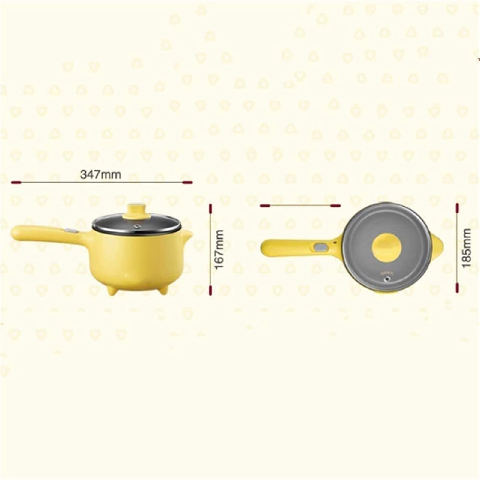 HHWKSJ 1.2L Electric Hot Pot - Mini Ramen Cooker with Overheating & Boil-Dry Protection | Multifunctional Soup & Egg Cooker for Dorms, Offices & Small Kitchens