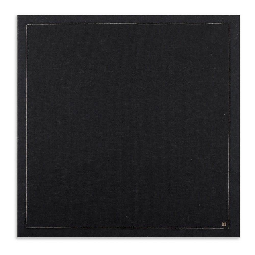 Premium 8.75 Inch Disposable Cotton Napkins (500 Pack) - Soft Linen-Like Feel with Taupe Stitching - Absorbent Black Party Napkins for Weddings, Celebrations & Fine Dining - Eco-Friendly Restaurant & Event Tableware