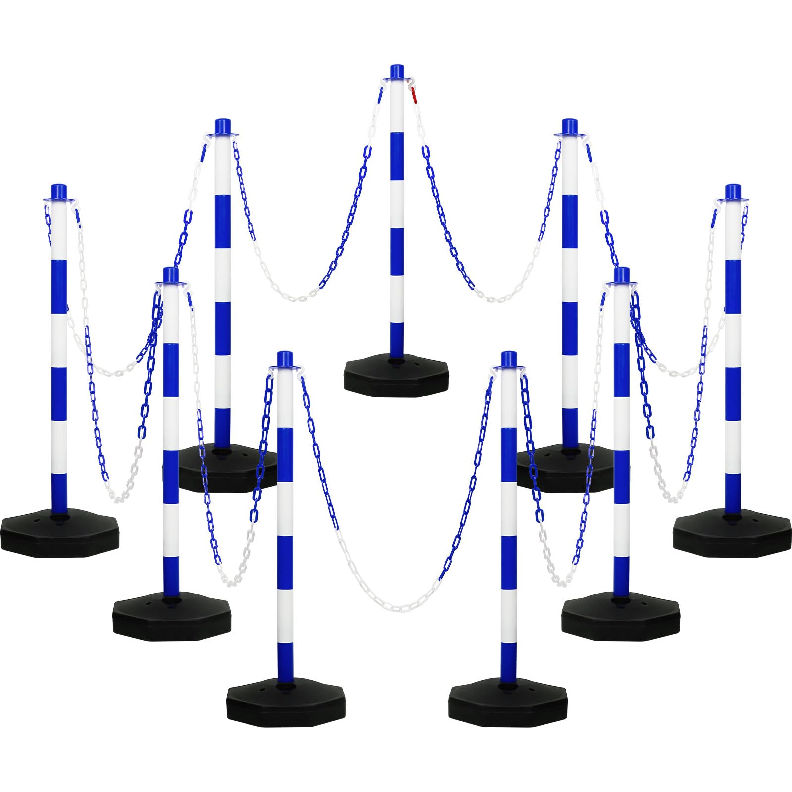 Amylove 9 Pack Traffic Delineator Cones with Heavy Duty Base - 28