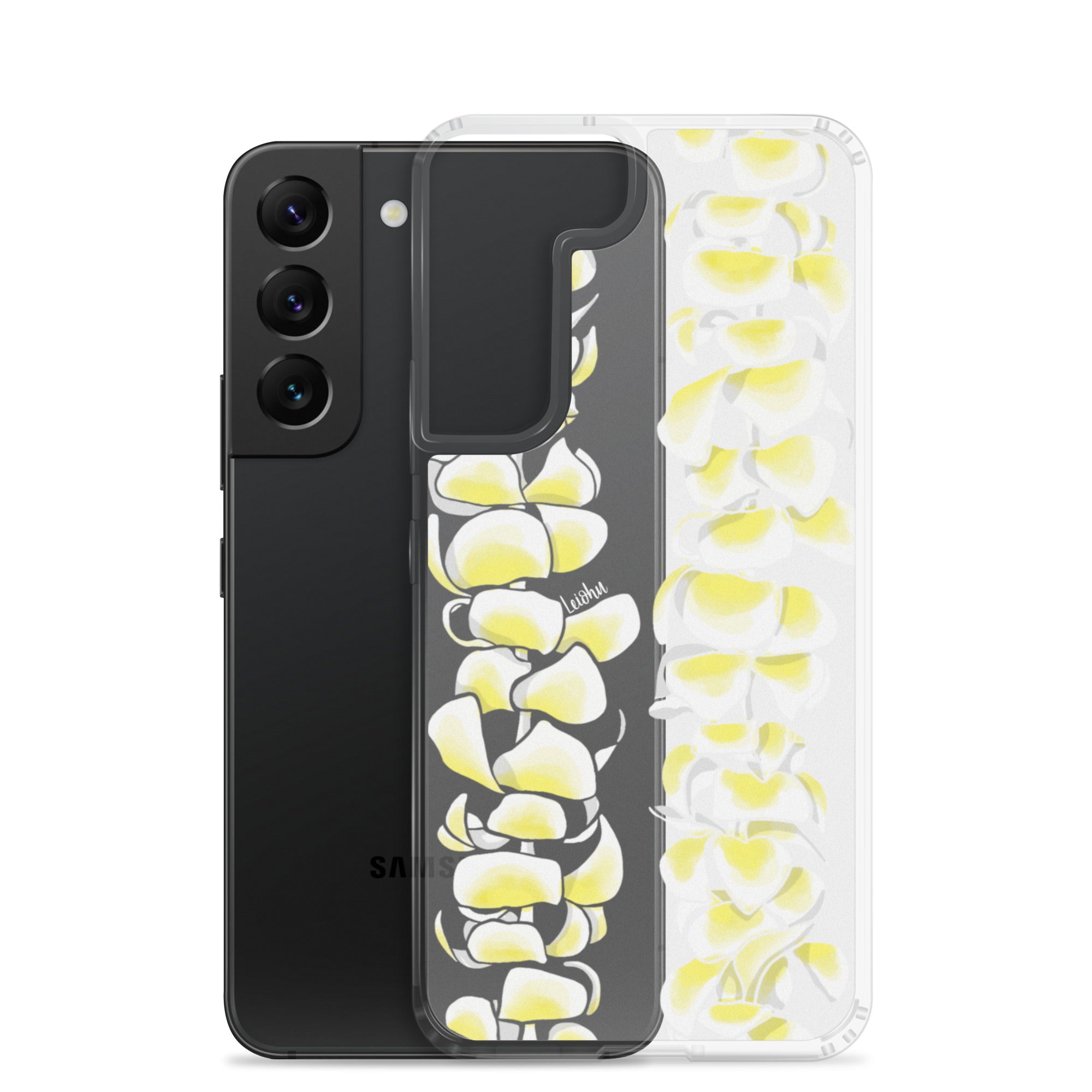 Plumeria Clear Phone Case for Samsung Galaxy - Slim Protective Cover for Everyday Use & Travel
