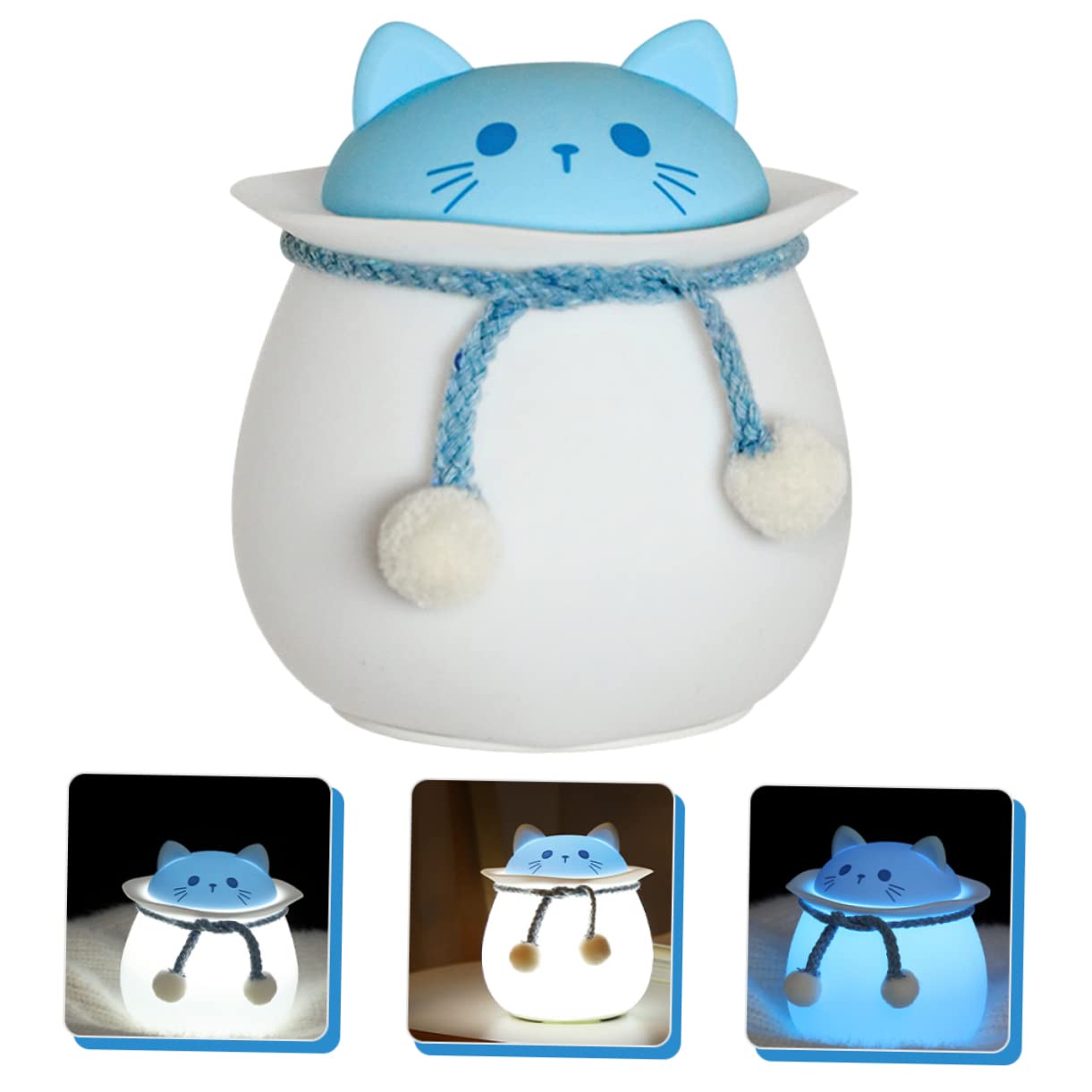 ABOOFAN Silicone Night Light for Kids - Soft Glow Bedside Lamp, Touch Control Dimmable Nightlight for Nursery, Bedroom, Hallway - Perfect for Nighttime Feeding, Reading & Bathroom Safety