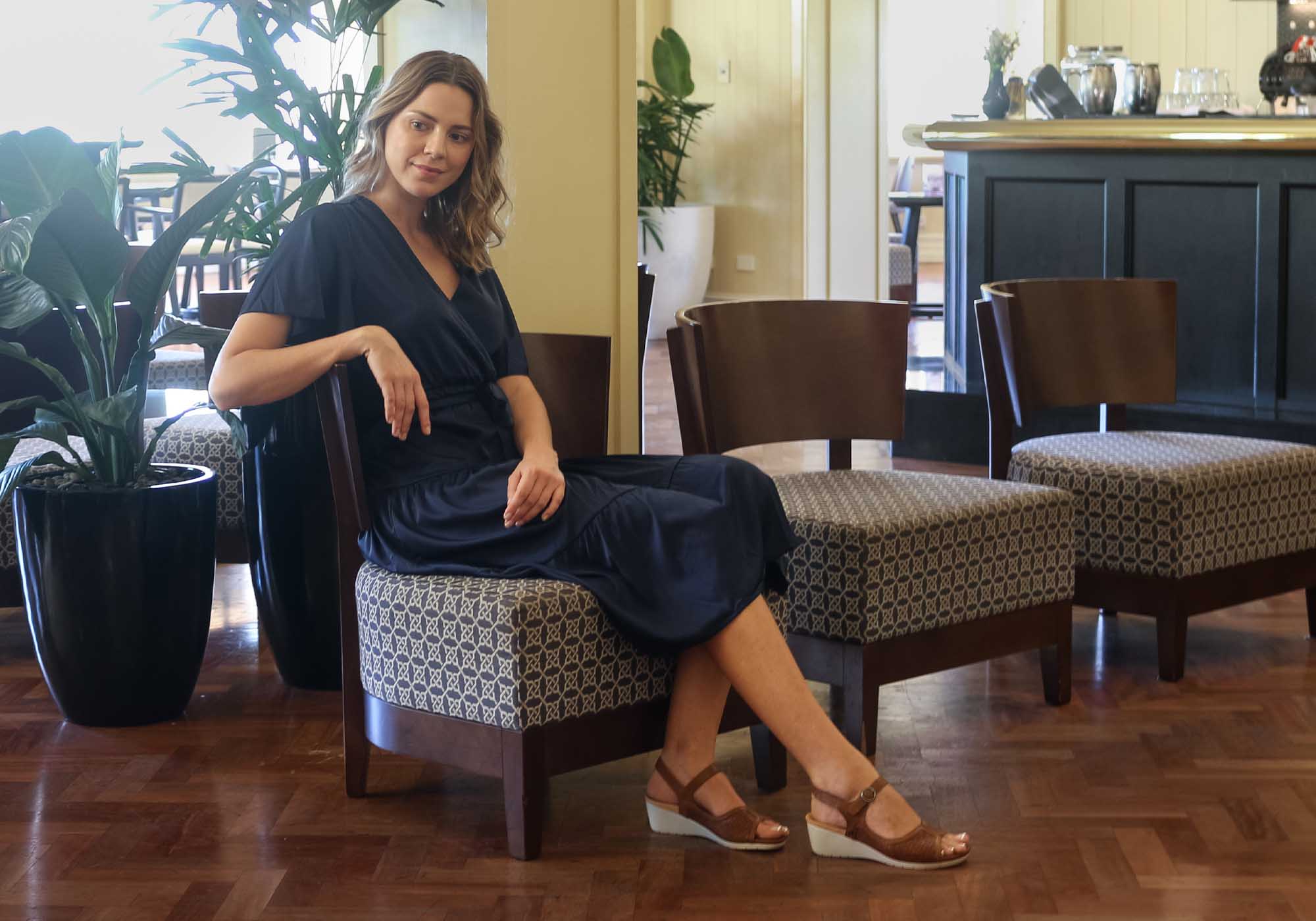 Revere Women's Kaya Wedge Sandals - Comfortable & Supportive Leather Sandals for Walking, Travel & Summer Outfits