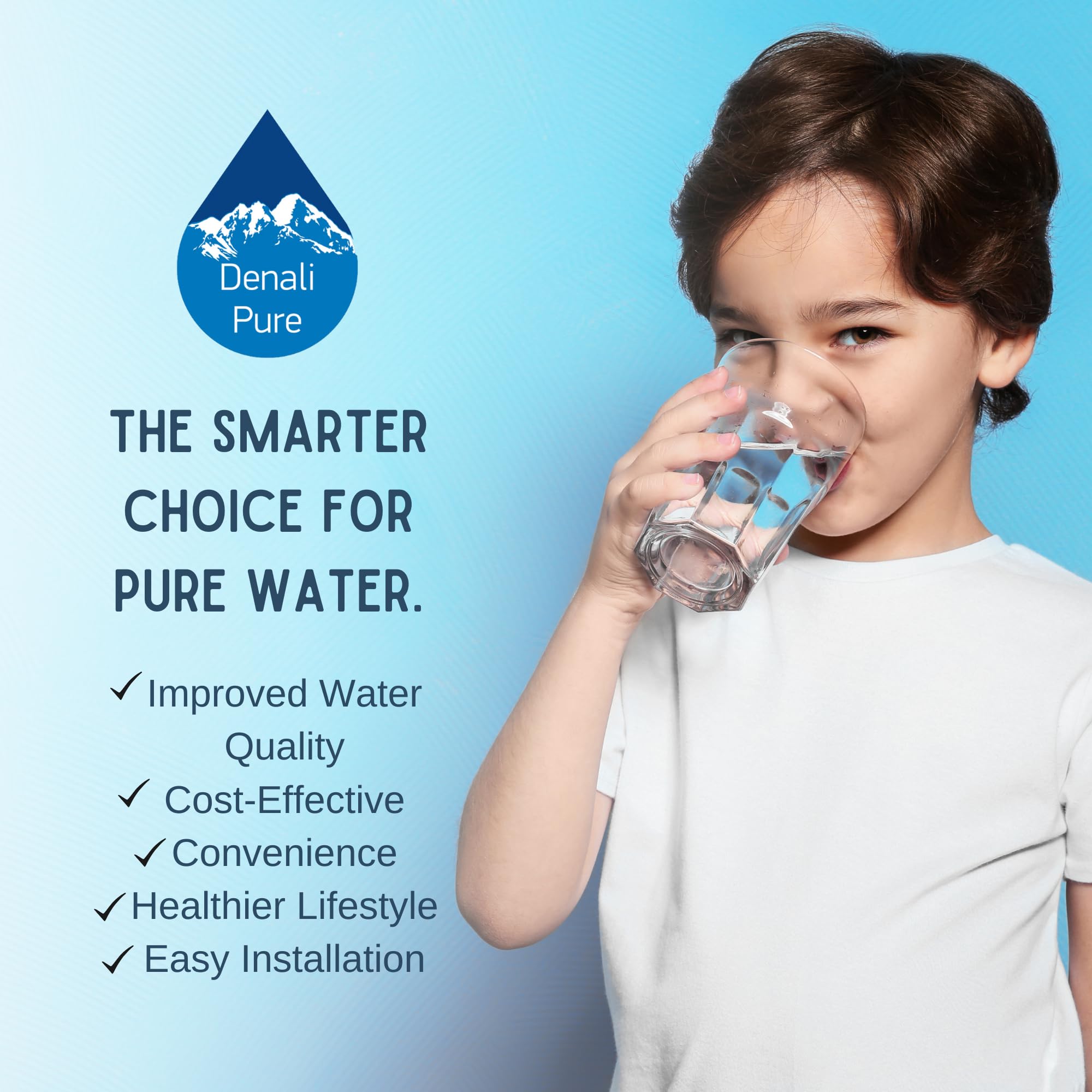 3-Pack GE PDS22MIWCBB Refrigerator Water Filter Replacement - Compatible with GE GSWF Fridge Water Filter Cartridge | Clean & Fresh Drinking Water for Home & Office