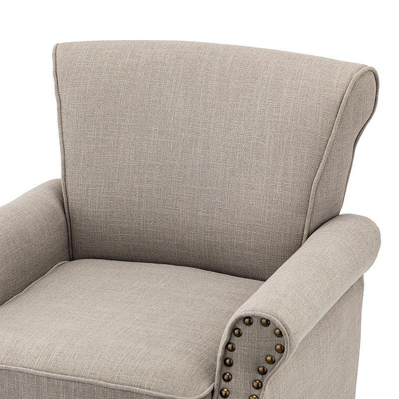 Hypanis Upholstered Armchair with Solid Wood Legs - Modern Living Room Accent Chair for Home, Office & Reading Nook - Comfortable Lounge Chair for Relaxing & Decor
