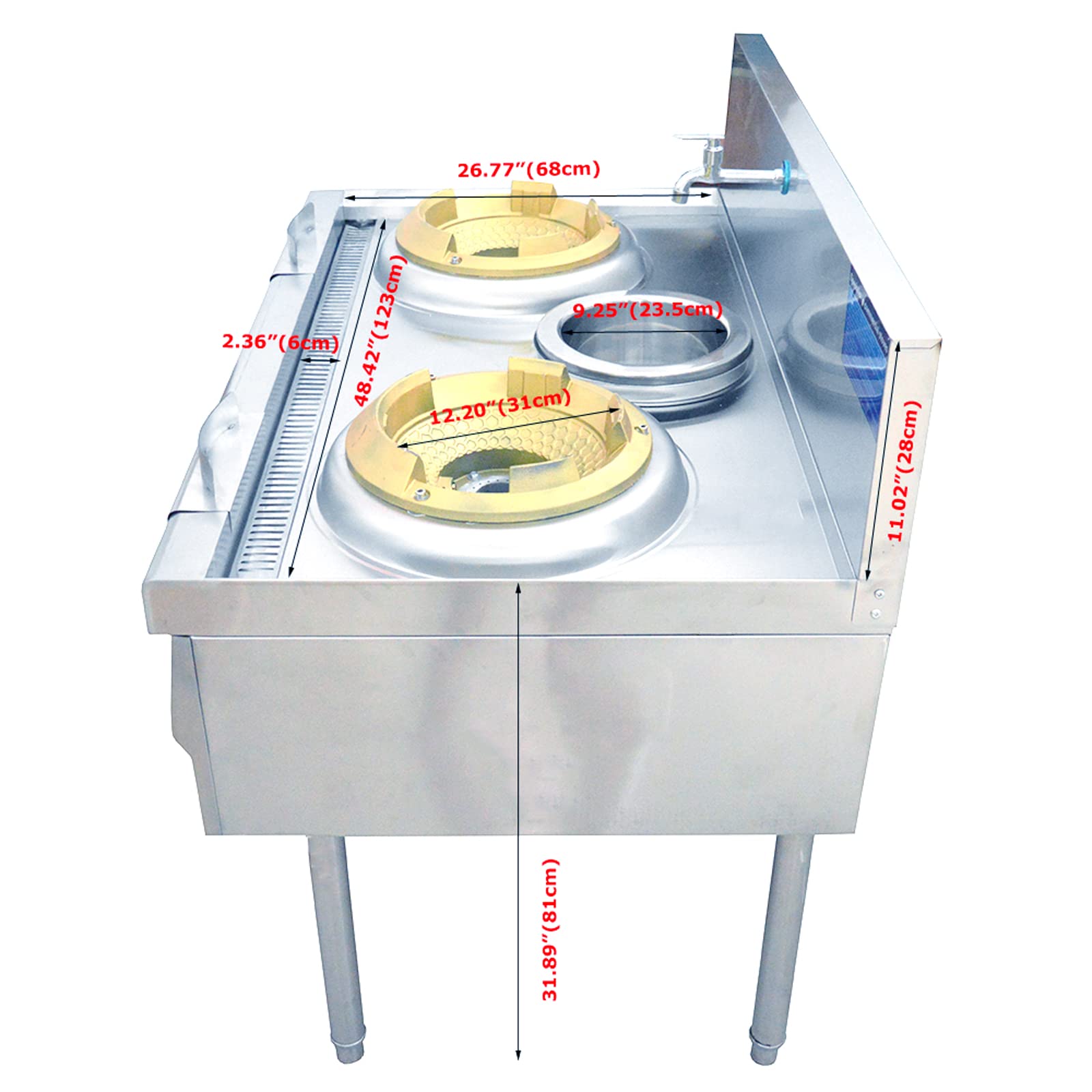 TECHTONGDA Commercial Gas Stove - 12.2