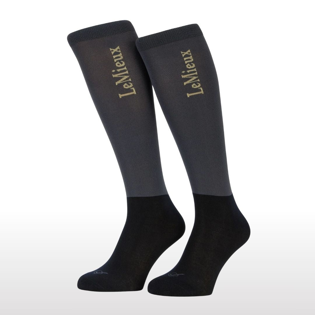 LeMieux Competition Socks for Equestrian Riding - 2 Pack Horse Show Socks - Breathable & Comfortable for Dressage, Jumping & Horseback Riding