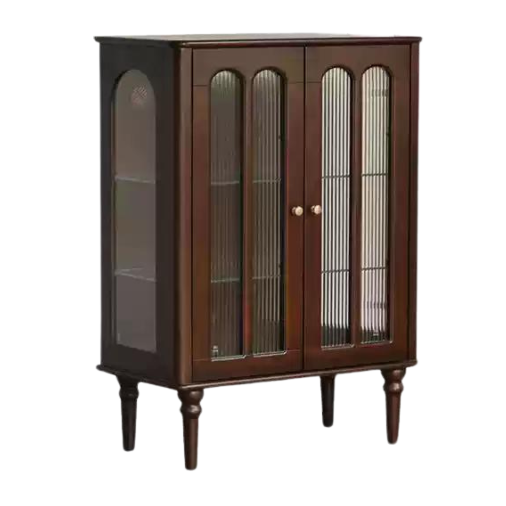 Vintage American Style Poplar Solid Wood Side Cabinet - Mid-Century Modern Nightstand, End Table for Living Room, Bedroom & Office