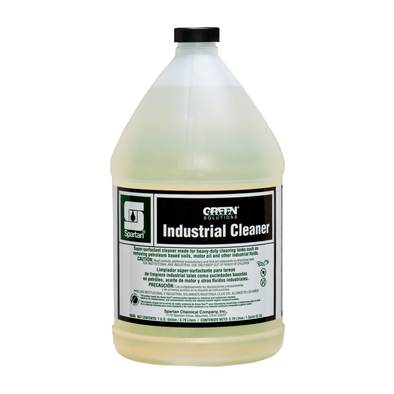 Spartan Green Solutions Industrial Cleaner - 1 Gallon (3506-1) | Heavy-Duty Degreaser for Commercial Kitchens, Factories & Workshops | Eco-Friendly Multi-Surface Cleaner for Floors, Equipment & Machinery