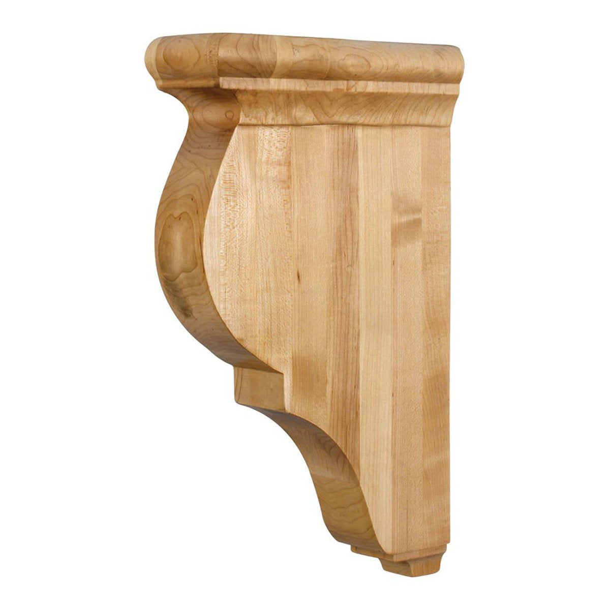 Hardware Resources 3x8.5x14 Inch White Birch Smooth Bar Bracket - Heavy Duty Shelf Support for Floating Shelves, Bookcases, and DIY Home Decor Projects