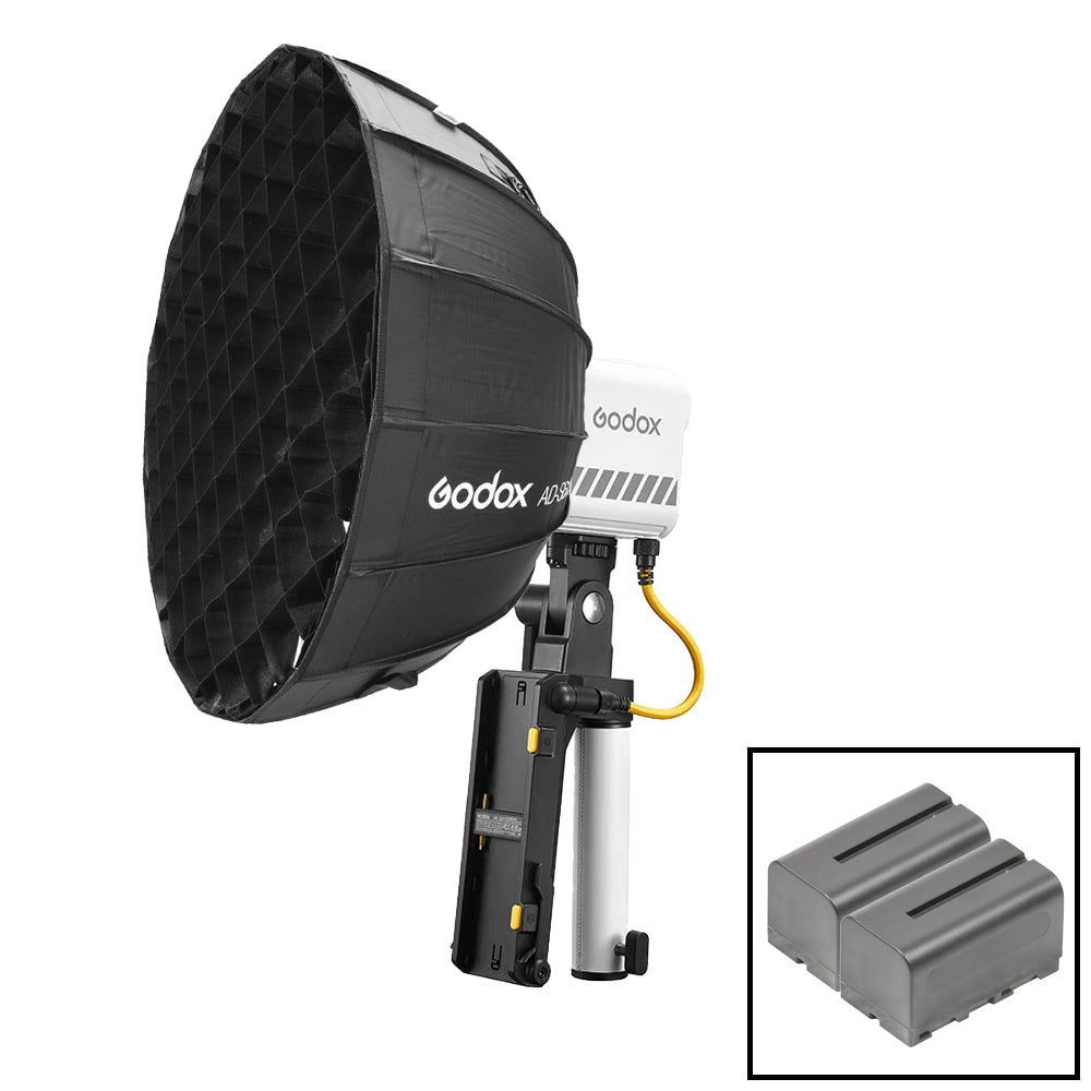 Godox ML60IIBI Bi-Color LED Video Light Kit with Softbox & NP-F Batteries - Perfect for YouTube, Photography, and Studio Lighting