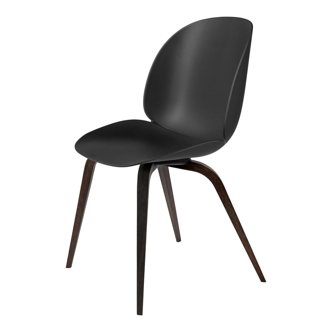 Modern Beetle Dining Chair with Solid Wood Base - Unupholstered Minimalist Design for Kitchen, Dining Room & Office Spaces