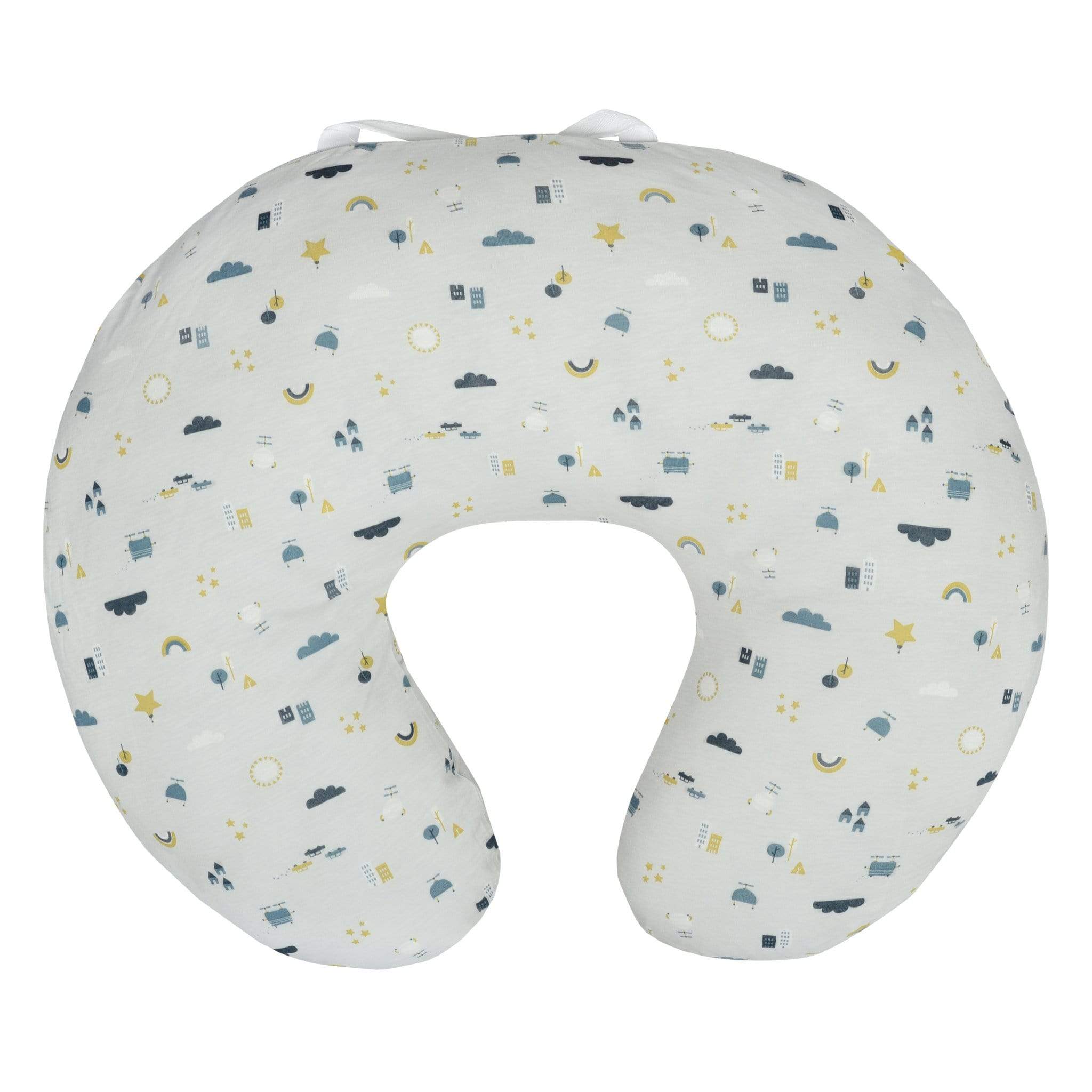 Organic Bamboo Nursing Pillow for Breastfeeding - Soft & Supportive Baby Feeding Cushion - Perfect for New Moms, Pregnancy & Postpartum Comfort (City) - Ideal for Nursery, Living Room & On-the-Go Use