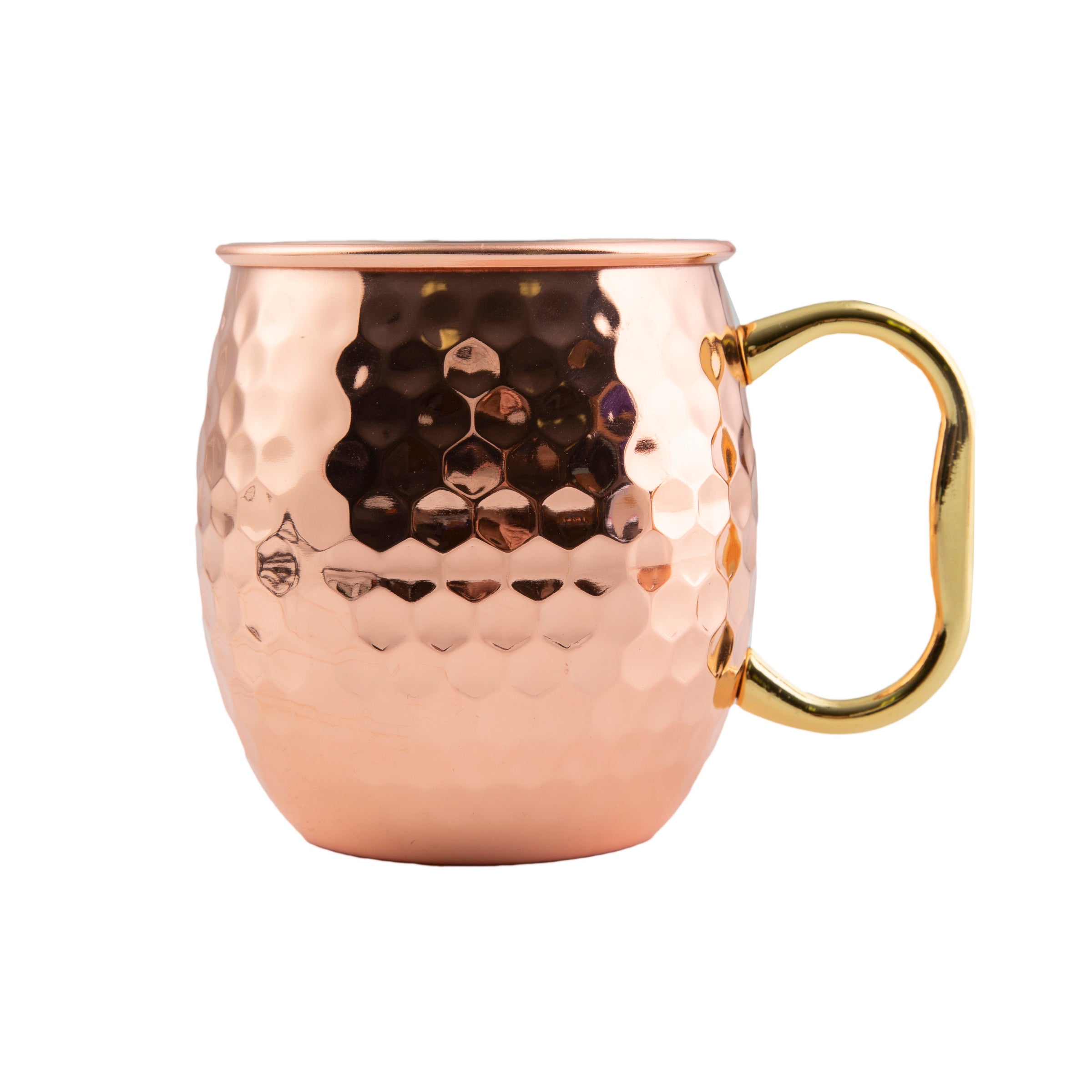 Hammered Copper Moscow Mule Mug - 16oz Traditional Russian Cocktail Cup for Gin, Vodka & Whiskey - Perfect for Parties, Gifts & Home Bar Decor