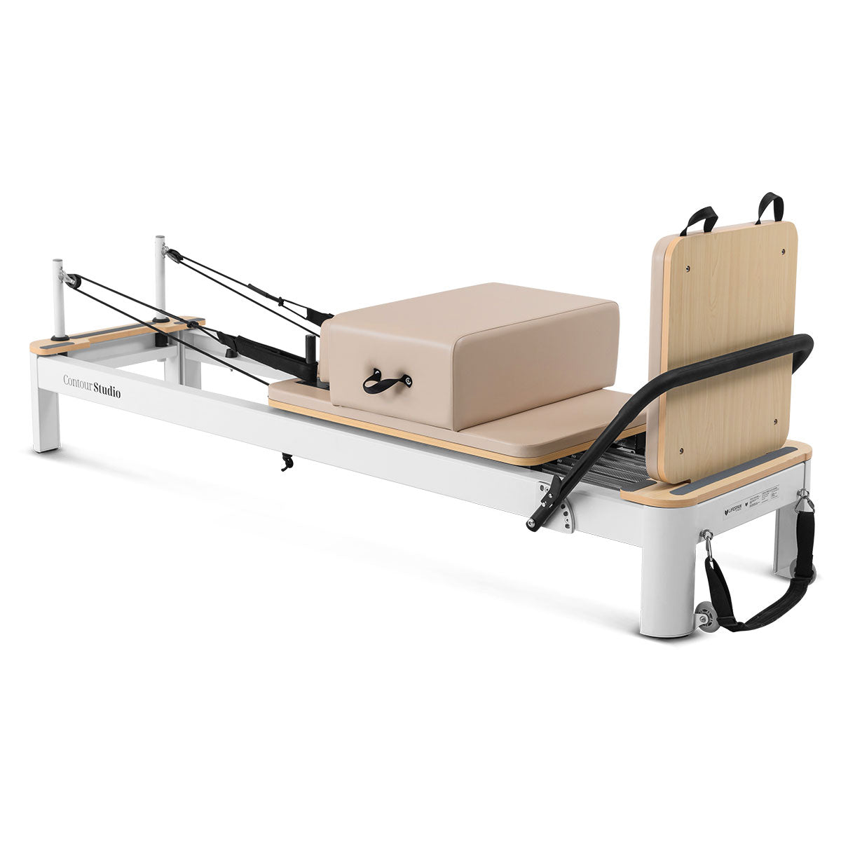 Contour Studio Professional Pilates Reformer Machine for Home & Studio Use - Commercial Grade Equipment for Full Body Workout - Beige (Ideal for Pilates Studios, Home Gyms & Fitness Trainers)