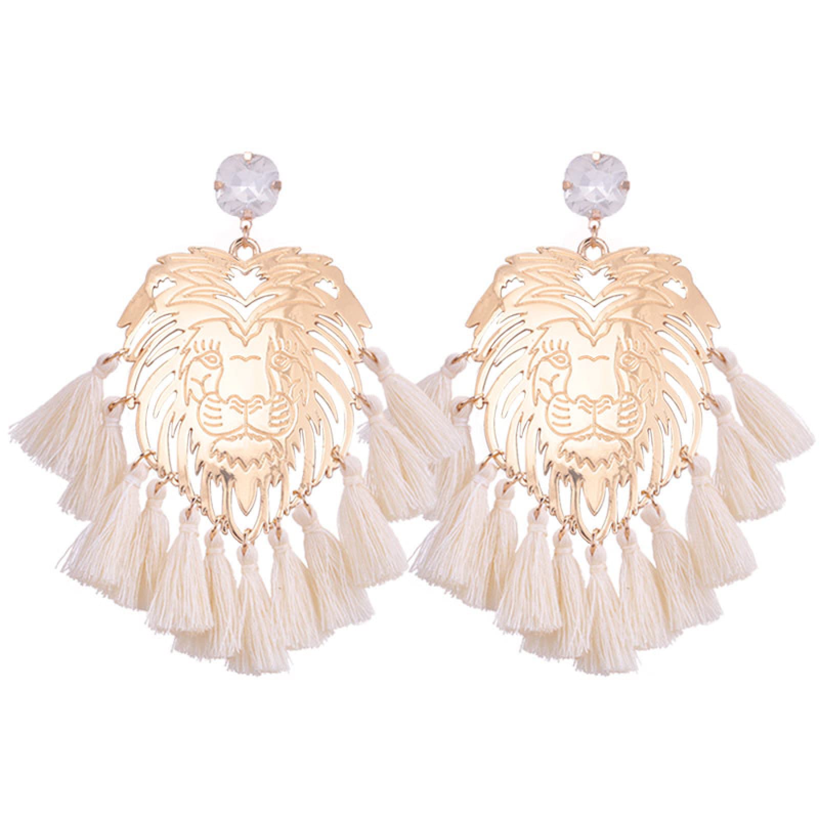 Zirconia Stud Earrings for Women - Handmade Crystal Bead Tassel Jewelry | Elegant Retro Style for Parties, Weddings & Daily Wear