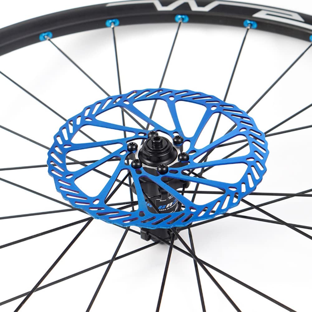 SEADEAR 180mm Bike Disc Brake Rotor - 6 Bolt Bicycle Brake Disc for Road Bike, MTB, BMX & Mountain Bike - High Performance Cycling Accessories (Blue) - Perfect for Commuting, Trail Riding & Off-Road Adventures