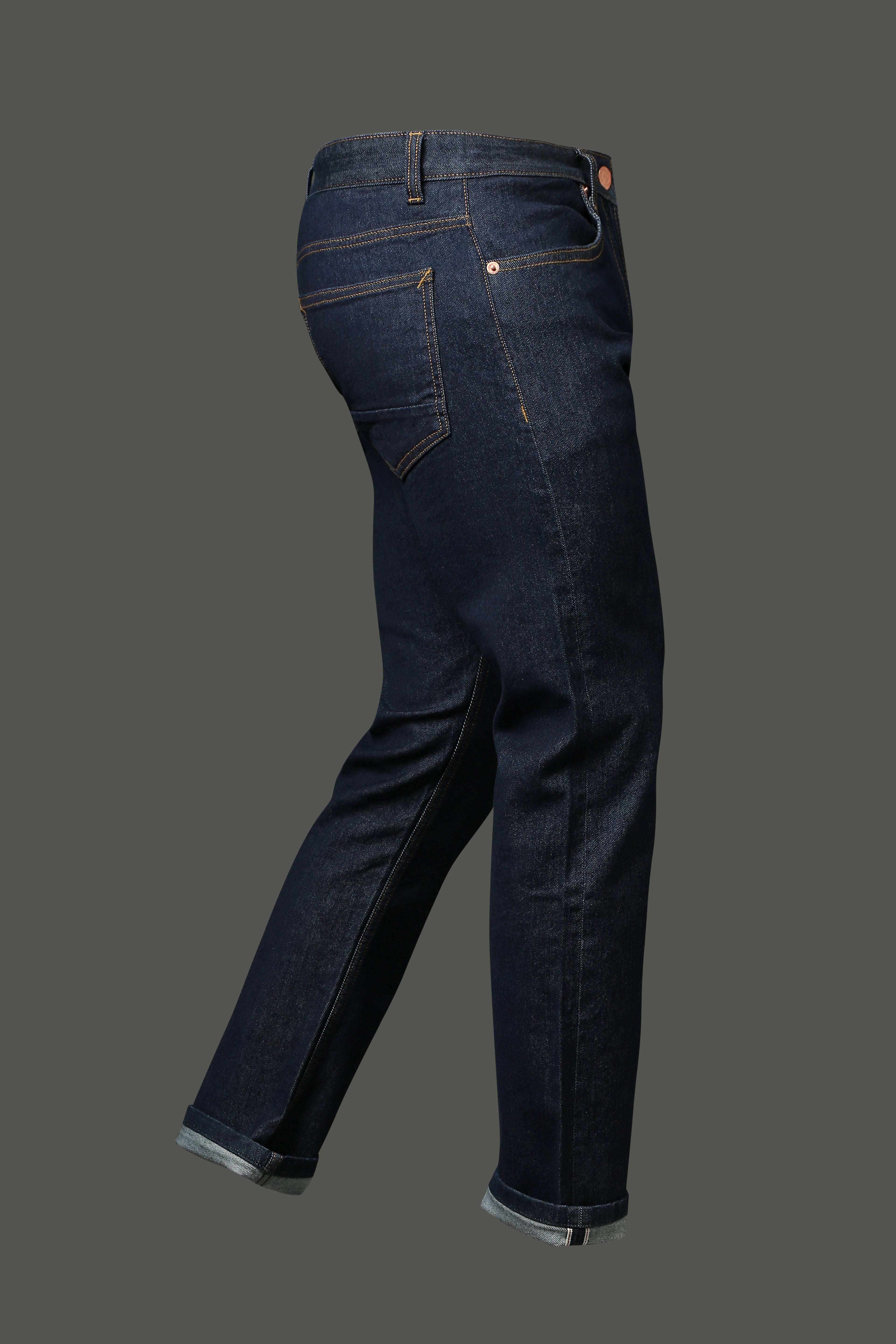 Premium Selvedge Denim Jeans for Men - Straight Fit with E-Fast® Stretch Technology | Master Crafted Quality | Perfect for Casual Wear, Office & Night Out