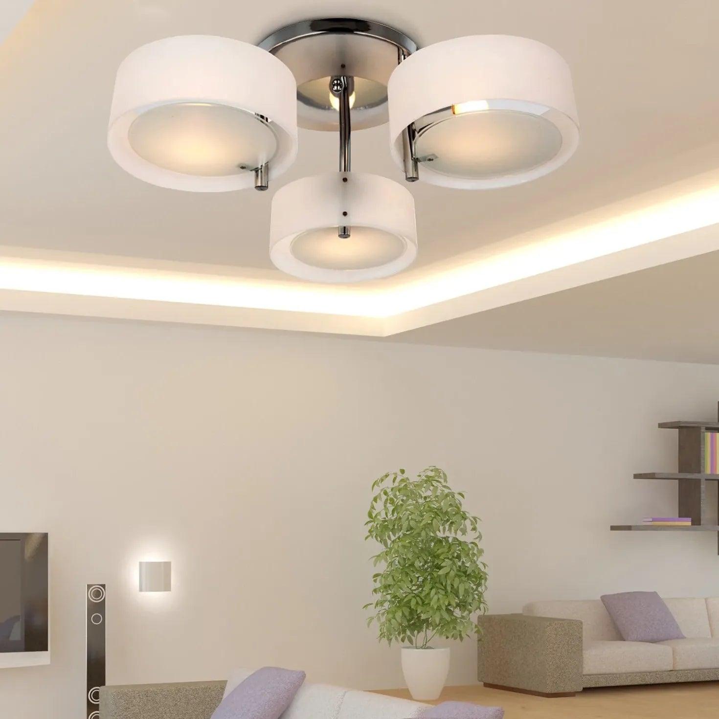 Round Petal LED Flush Mount Ceiling Light - Modern Dimmable Lighting Fixture for Bedroom, Living Room & Kitchen | Energy-Efficient Home Decor