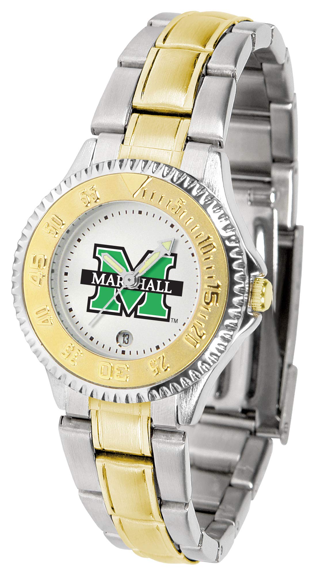 Sun Time Marshall University Thundering Herd Women's Competitor Two-Tone Watch - Stainless Steel Band - Perfect for Game Days, School Spirit & Everyday Wear