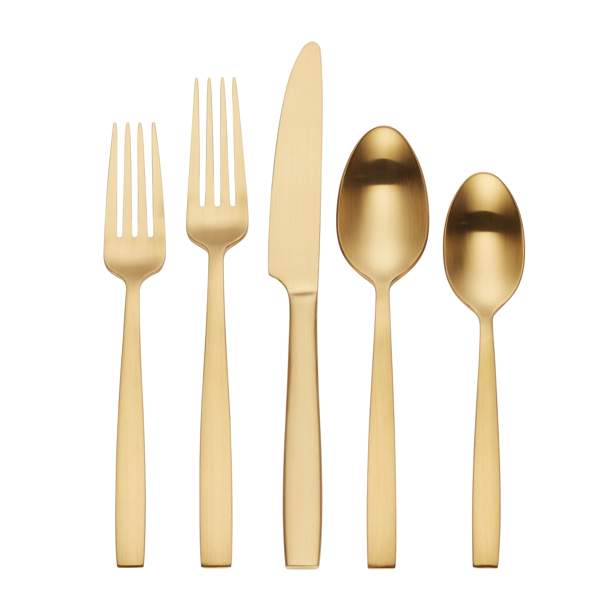 Premium Clearview Gold Satin 20-Piece Flatware Set - Stainless Steel Silverware for Formal Dining, Wedding Gifts & Elegant Dinner Parties