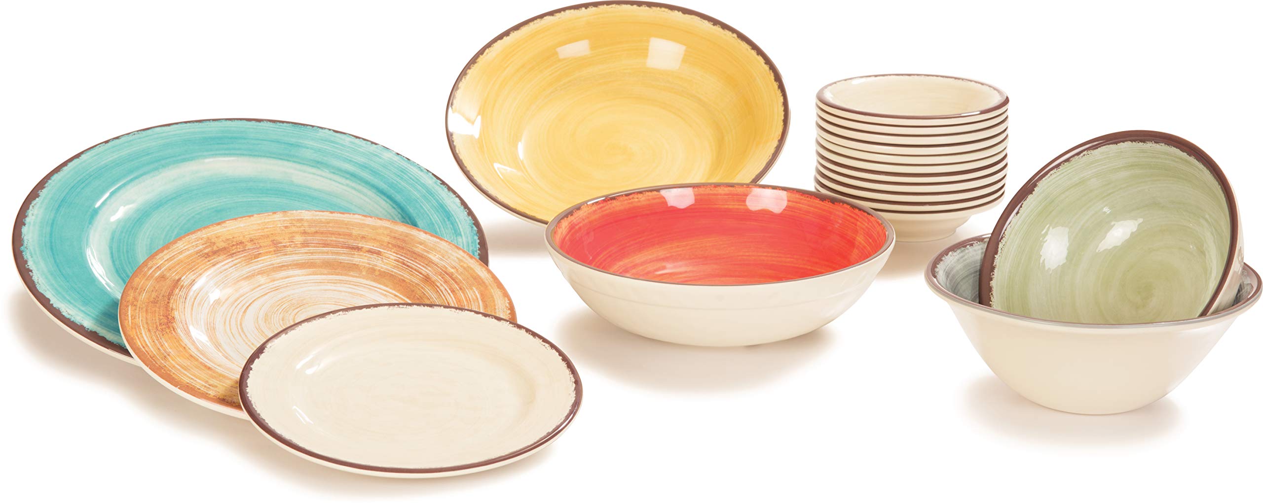 Carlisle FoodService 4.5oz Melamine Reusable Plastic Bowl - Pottery Style Serving Dish for Fruits, Salads, Snacks - Durable & Lightweight for Home, Restaurant, Catering (Pack of 48, Aqua Blue) - Perfect for Parties, Picnics & Daily Kitchen Use