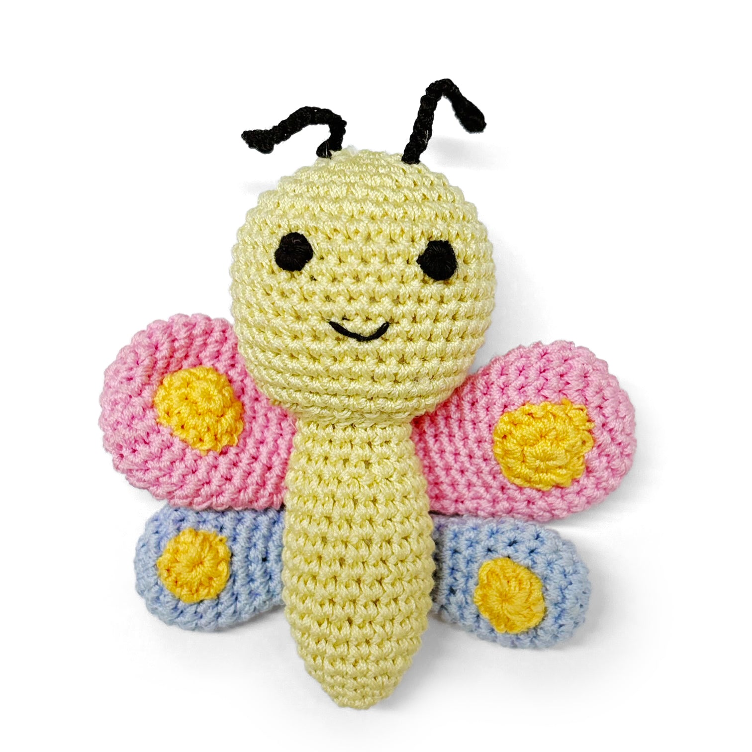 Butterfly Knit Toy - Soft Handmade Knitted Butterfly Stuffed Animal for Kids - Perfect for Nursery Decor, Baby Shower Gifts & Toddler Sensory Play