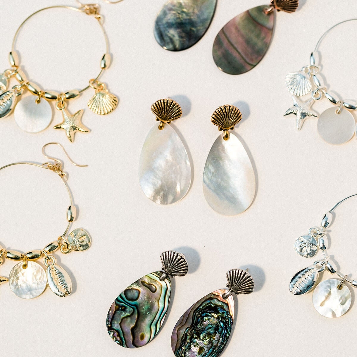 Exquisite Abalone Shell Statement Earrings for Women | Handmade Natural Shell Jewelry | Perfect for Boho, Beach, and Festival Outfits