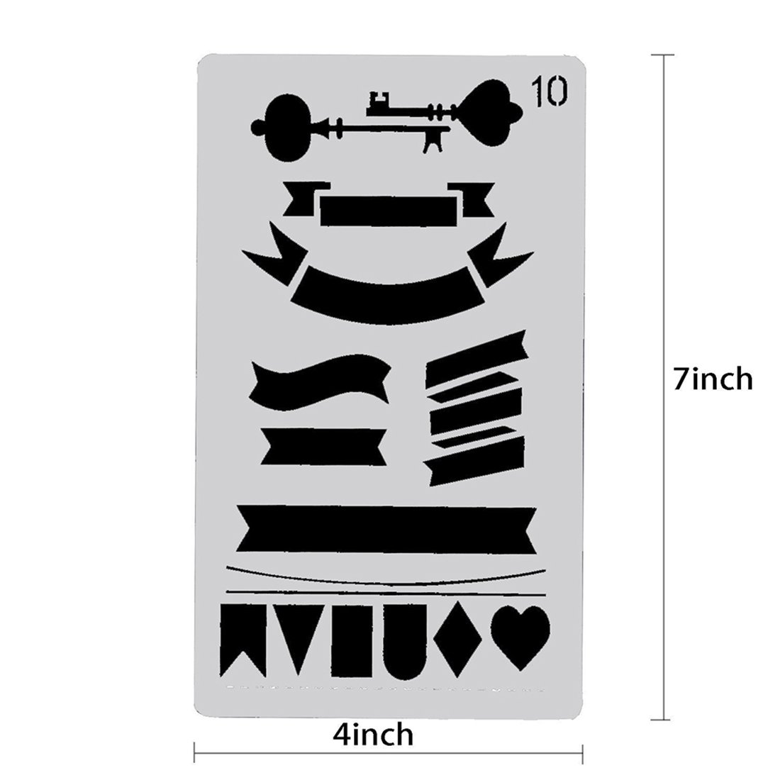 Izasky 12-Piece Bullet Stencil Set - Plastic Journaling Templates for DIY Drawing, Planner, Scrapbooking & Craft Projects | Perfect for Bullet Journals, Notebooks, Diaries & Card Making