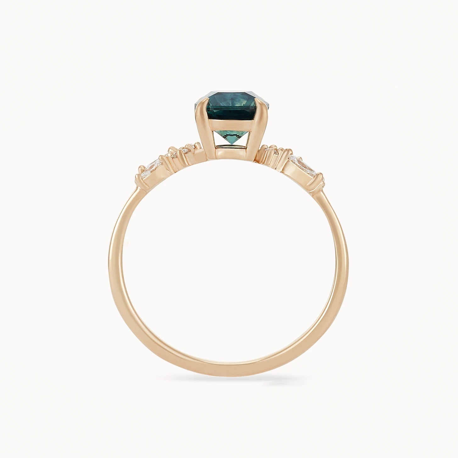 14K Yellow Gold Blue Oval Sapphire Ring - Unique One of a Kind Jewelry for Anniversary, Engagement & Special Occasions