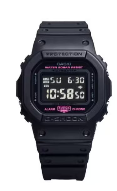 G Shock Digital 5600 Breast Cancer Awareness Watch for Women - DW5600PK 1 | Waterproof Shock Resistant Sports Watch for Running, Hiking & Outdoor Activities
