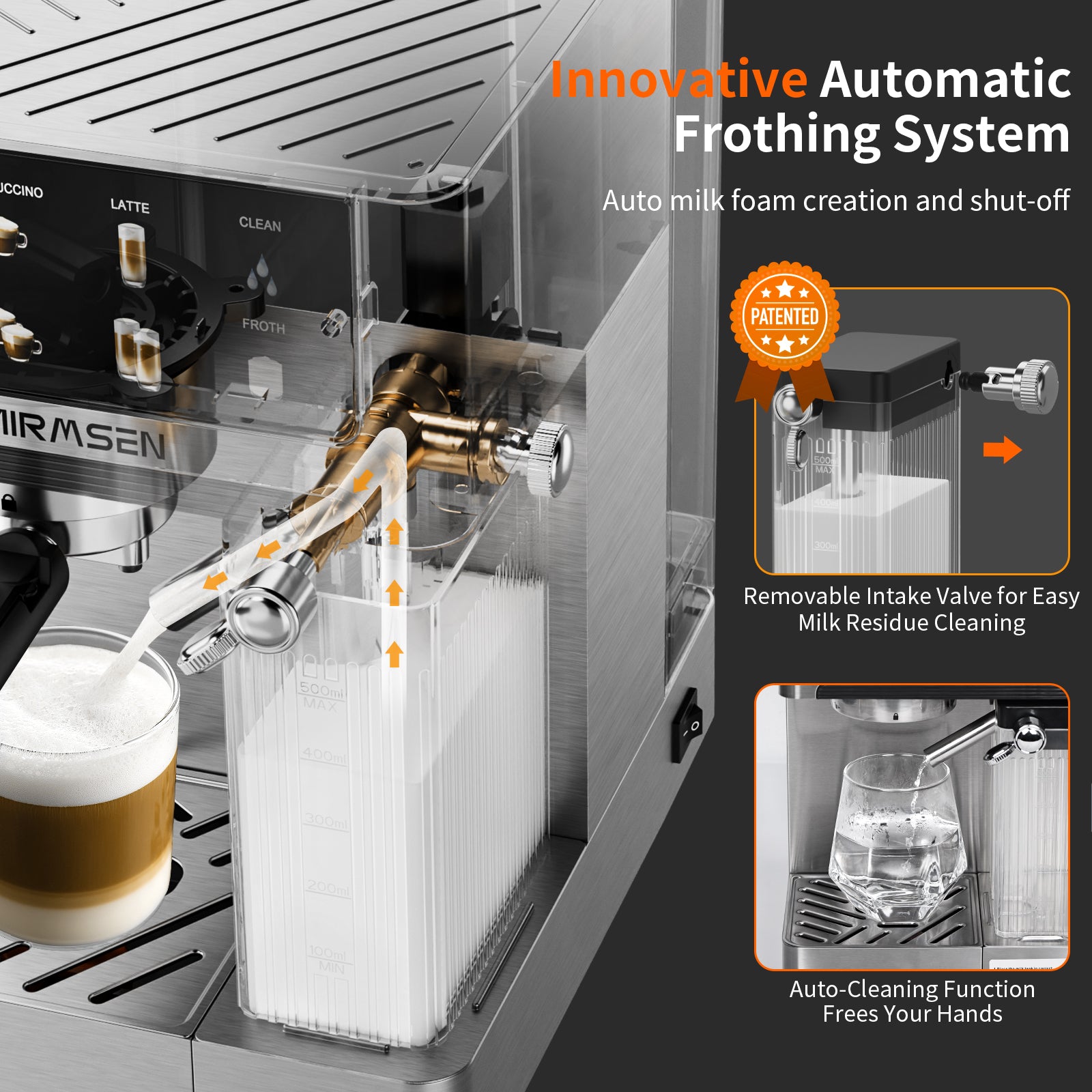 Premium Espresso Machine with 20 Bar Pressure & Color Touchscreen - Automatic Milk Frother for Cappuccino & Latte - Perfect for Home Baristas & Coffee Lovers