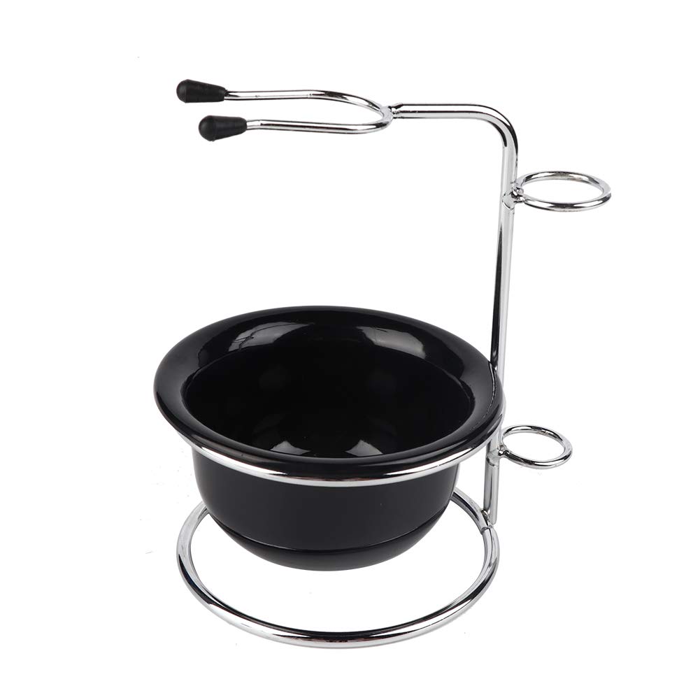 Stainless Steel Razor & Brush Stand Set - Extends Shaving Brush Life for Men | Bathroom Essentials