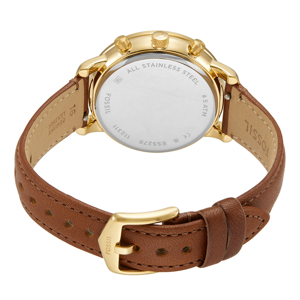 Fossil Neutra ES5278 Chronograph Watch for Men - Stylish Analog Chronograph with Leather Strap - Perfect for Business, Casual & Everyday Wear