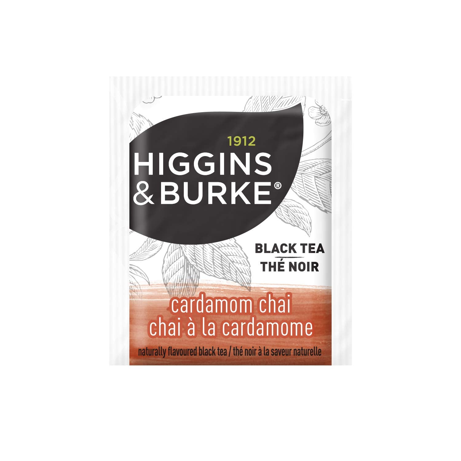 Premium Higgins & Burke Cardamom Chai Tea Bags - 20 Count | Spiced Black Tea for Relaxation & Energy | Perfect for Morning Boost & Afternoon Break